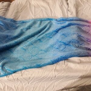 Blue and Pink Mermaid Shaped Sleeping Bag